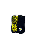 Navy Sunflower Ballet Grip Socks