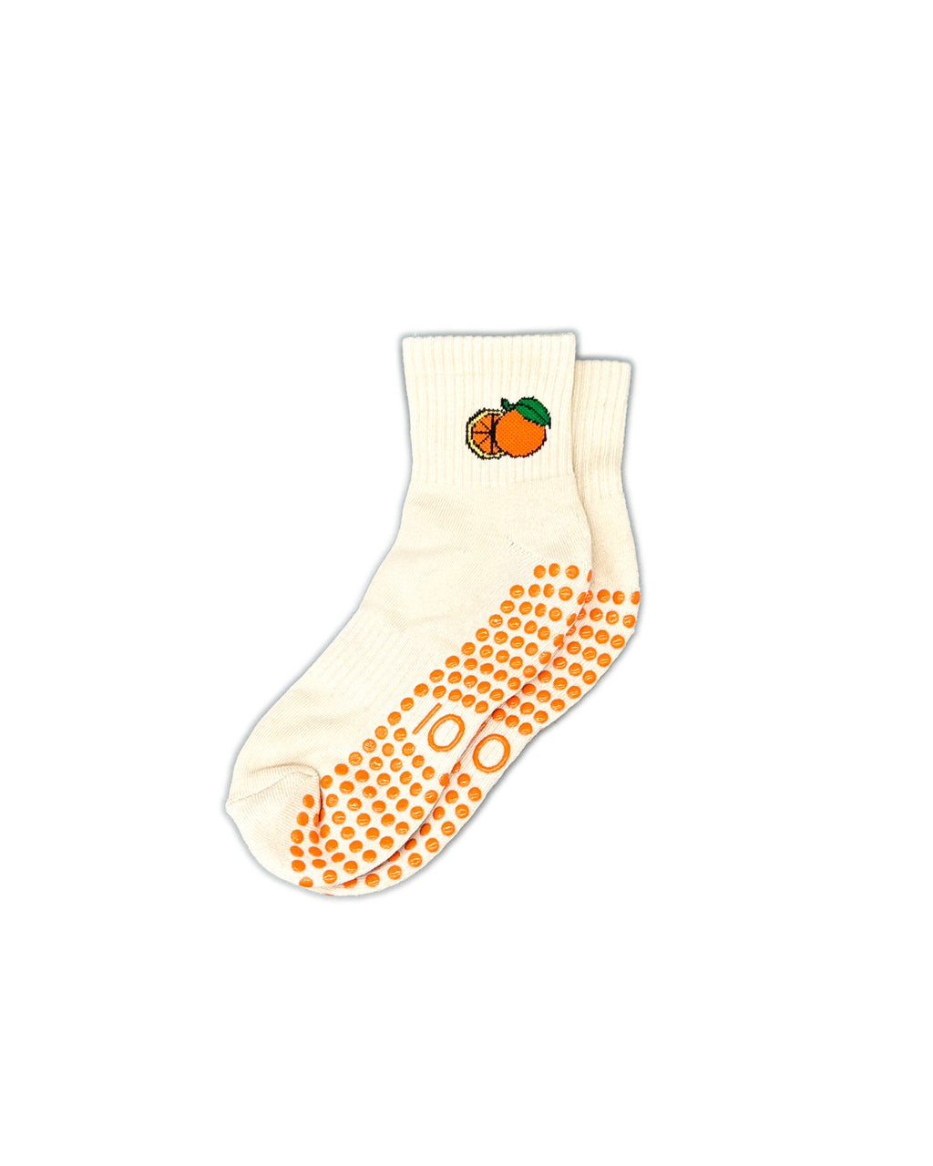 Orange Slice Ankle Grip Socks