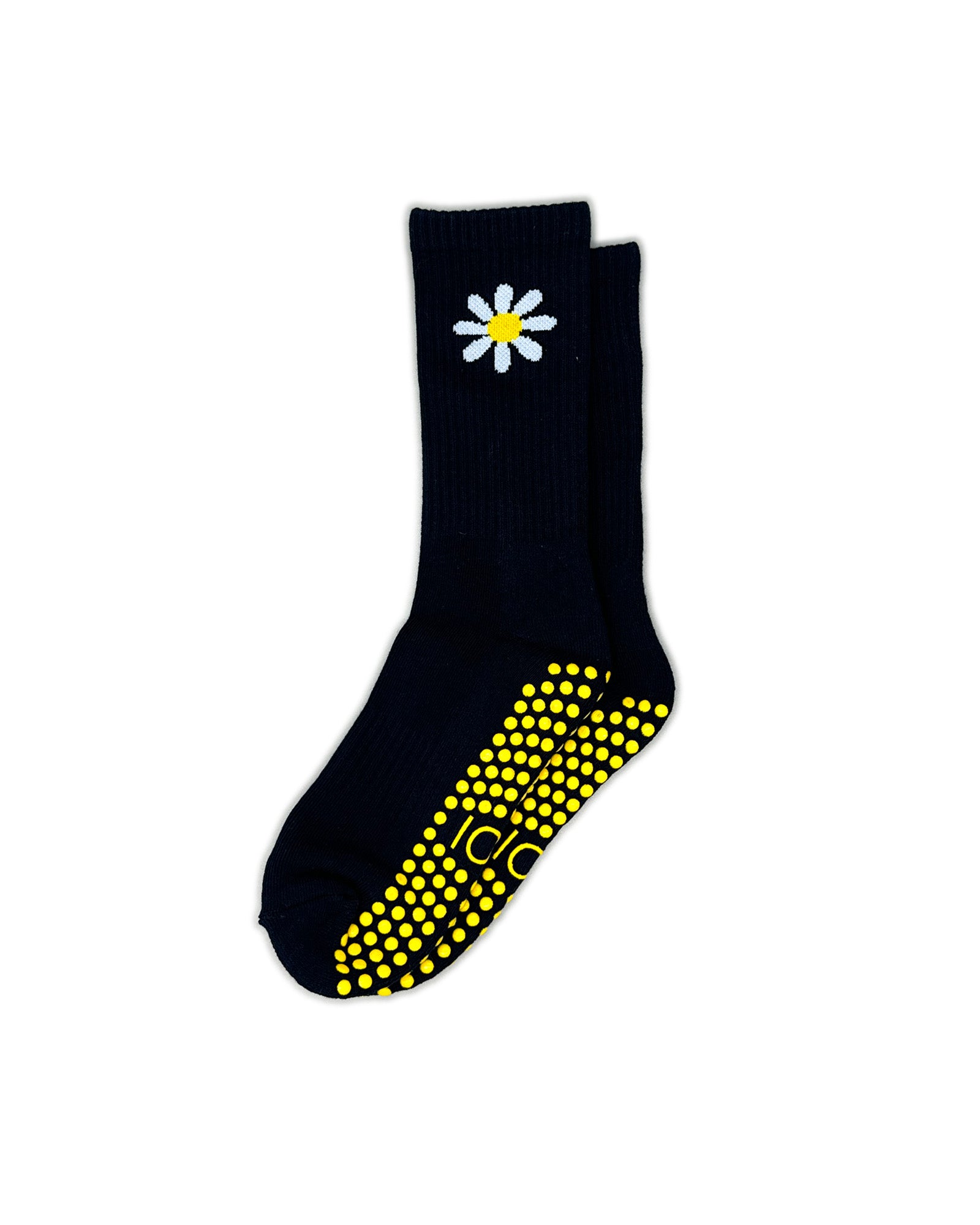 Navy Sunflower Crew Grip Socks
