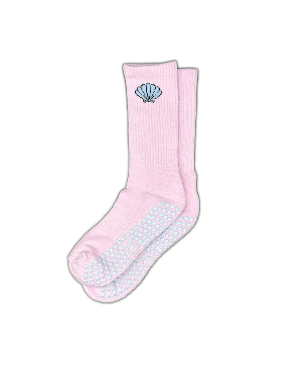 Pink Shells Crew Grip Socks
