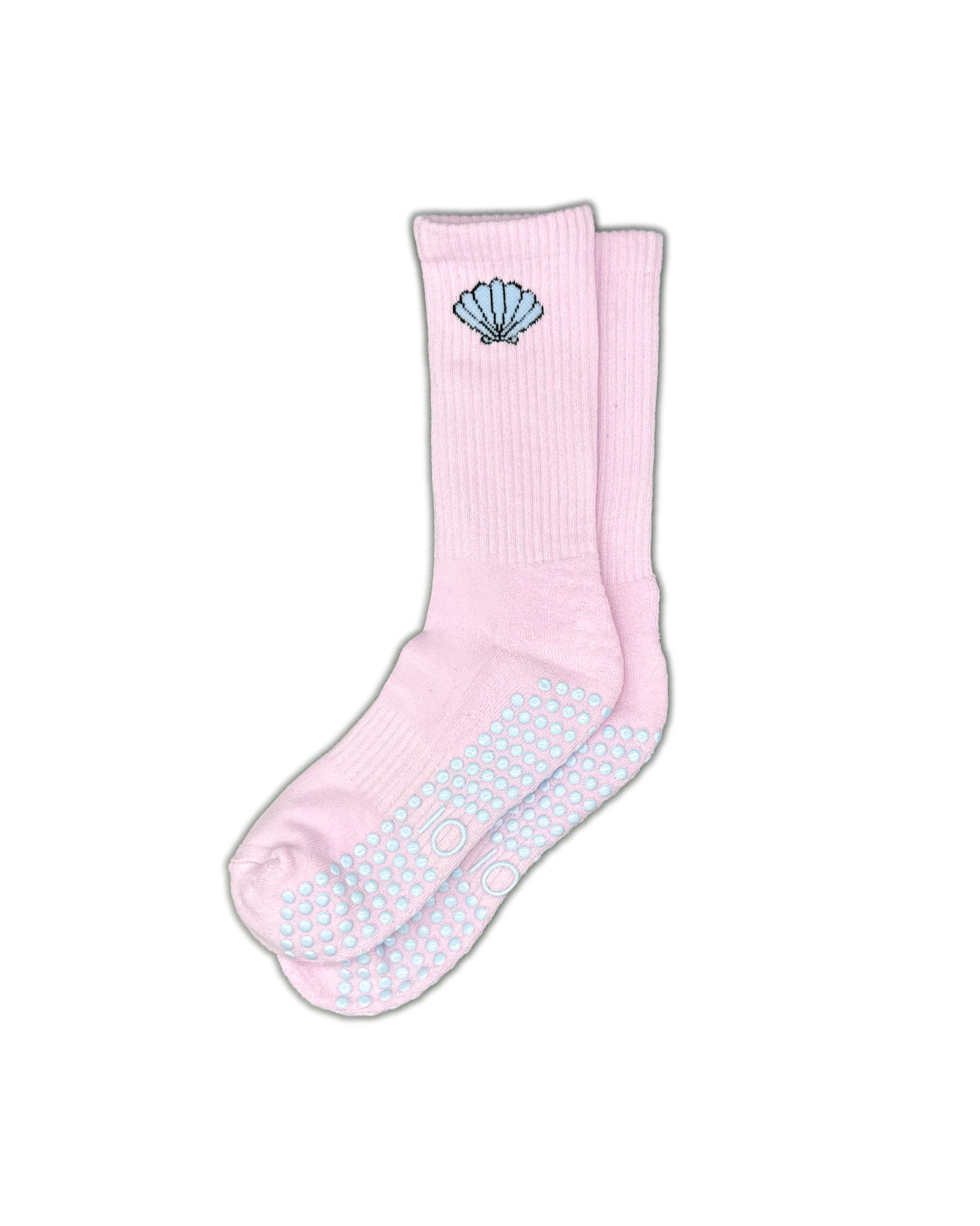 Pink Shells Crew Grip Socks