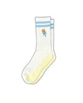 Blue Ice Cream Crew Grip Socks