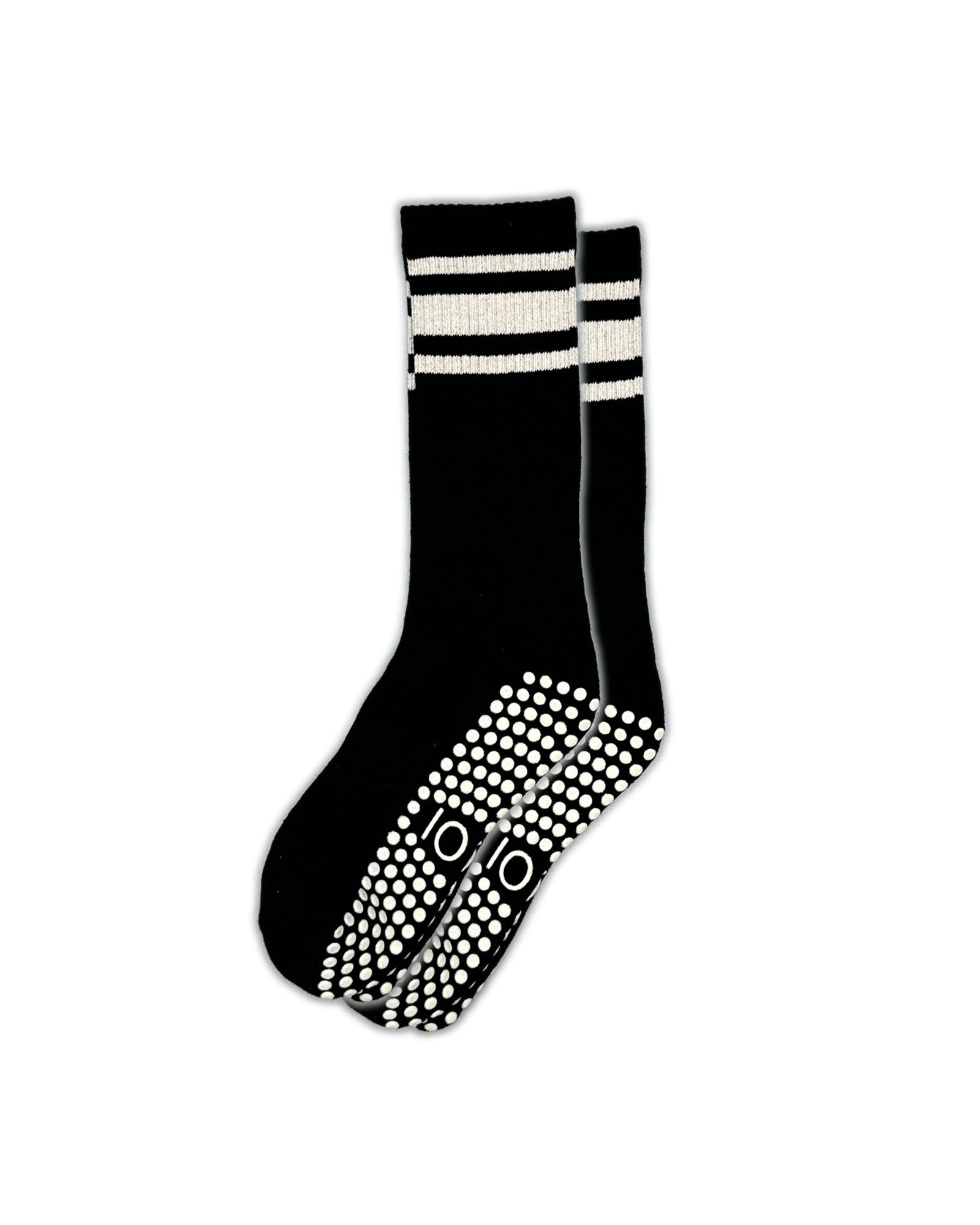 Navy Stripes Crew Grip Socks