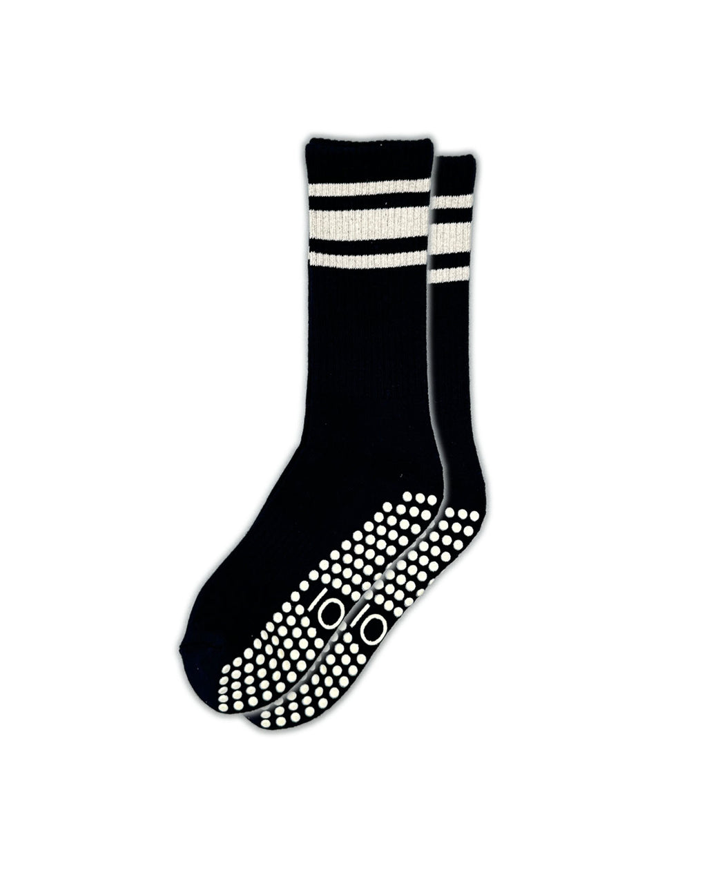 Black Stripes Crew Grip Socks