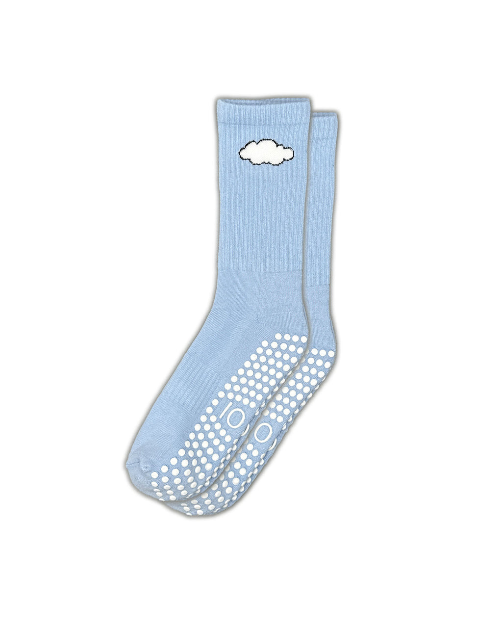 Blue Cloud Crew Grip Socks