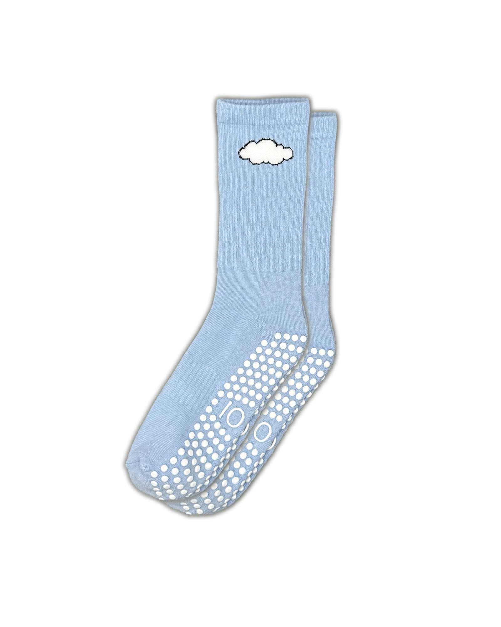 Blue Cloud Crew Grip Socks