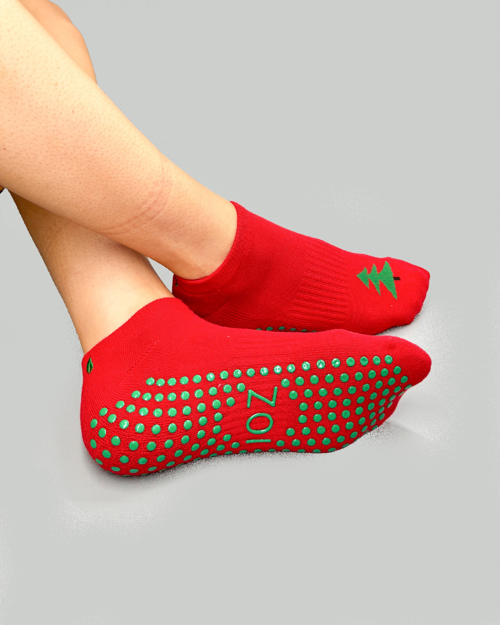 Red Tree Ballet Grip Socks