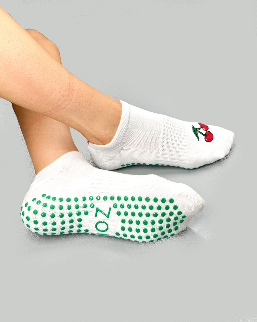 Cherries Ballet Grip Socks