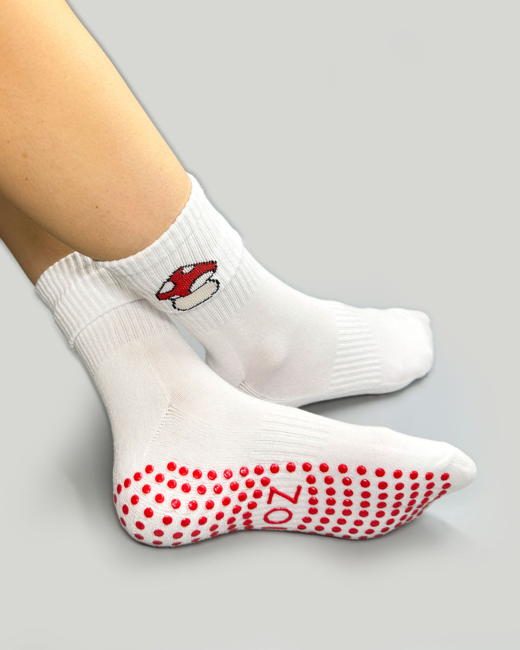 Mushroom Crew Grip Socks