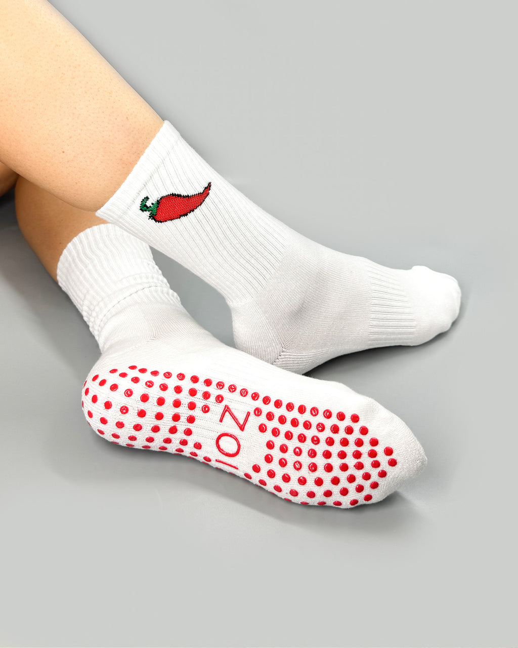 Red Chili Crew Grip Socks