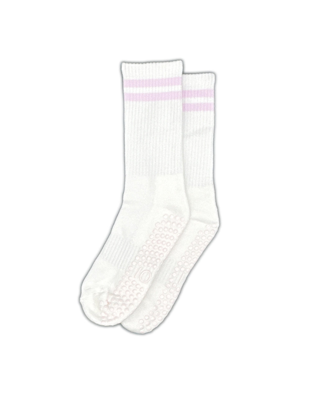 Pink Stripe Crew Grip Socks
