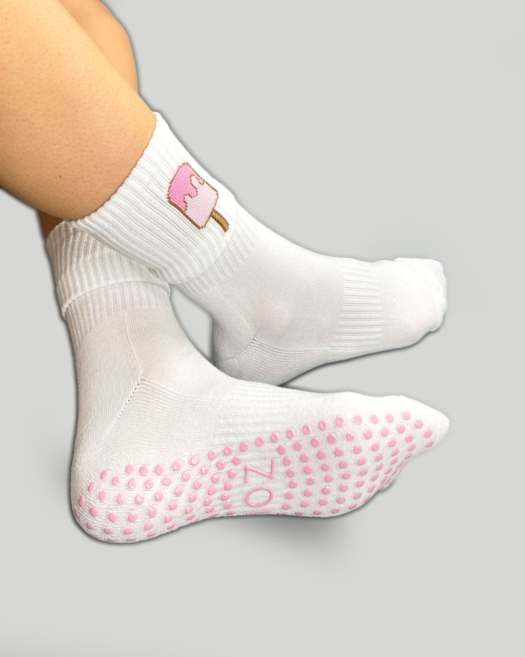 Pink Popsicle Crew Grip Socks